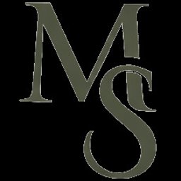 Kancelaria Adwokacka, Adwokat Mateusz Stefaniak - Eleganckie logo kancelarii prawnej w odcieniach szarości, z wyraźnie zaznaczonymi inicjałami 'MS' na czarnym tle. Minimalistyczny design.