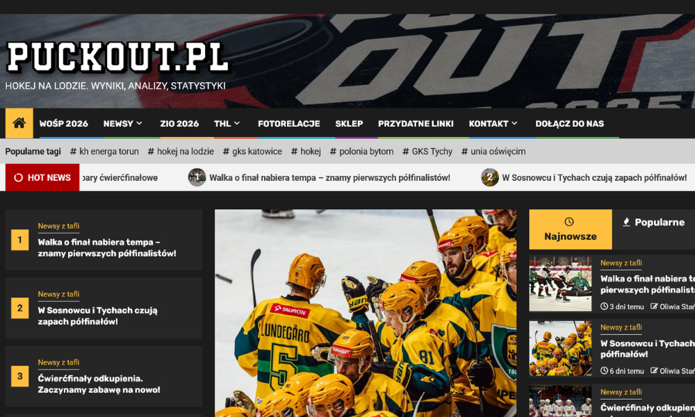 Strona poświęcona hokejowi na lodzie