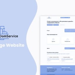 Tatiana Kulinkowicz - Prezentacja strony internetowej ComfortDomService z logo i hasłem 'Multi-Page Website' na jasnoniebieskim tle. Układ strony czysty, nowoczesny, z sekcjami o usługach i zaletach.
