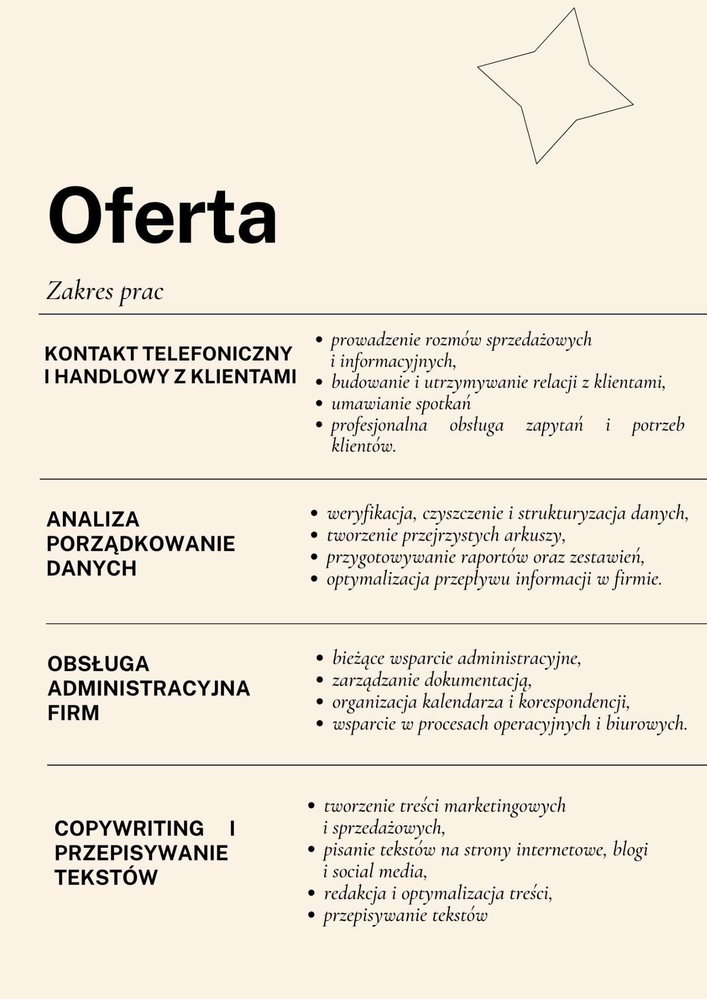 Profesjonalna obsługa i współpraca b2b. Warunki do uzgodnienia.