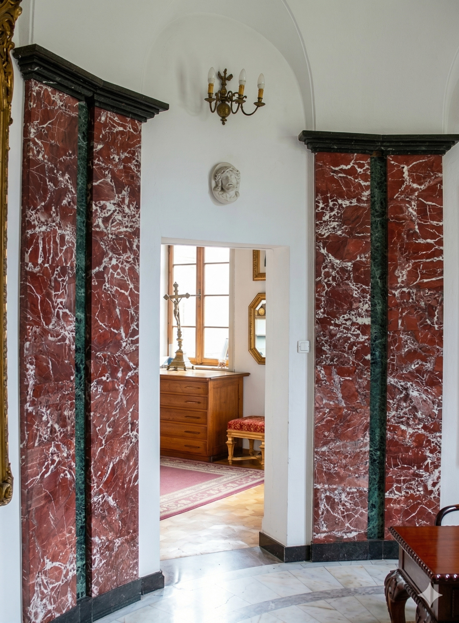 Podłogi i ściany z marmuru itp.