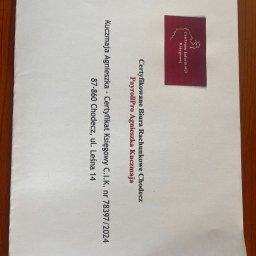 PayrollPro AGNIESZKA KUCZMAJA - Certyfikat księgowy C.I.K. nr 78397/2024 dla Agnieszki Kuczmaji z Chodcza, potwierdzający certyfikację biura rachunkowego PayrollPro.
