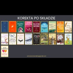 Anna Koral - Moje portfolio: korekta po składzie książek.