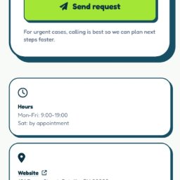 Fraktad - Responsywny design strony www dla LovingPaws Pet Care Studio z Warszawy. Układ mobile-first, prostota, szybki kontakt i przejrzysty układ usług dla zwierząt.