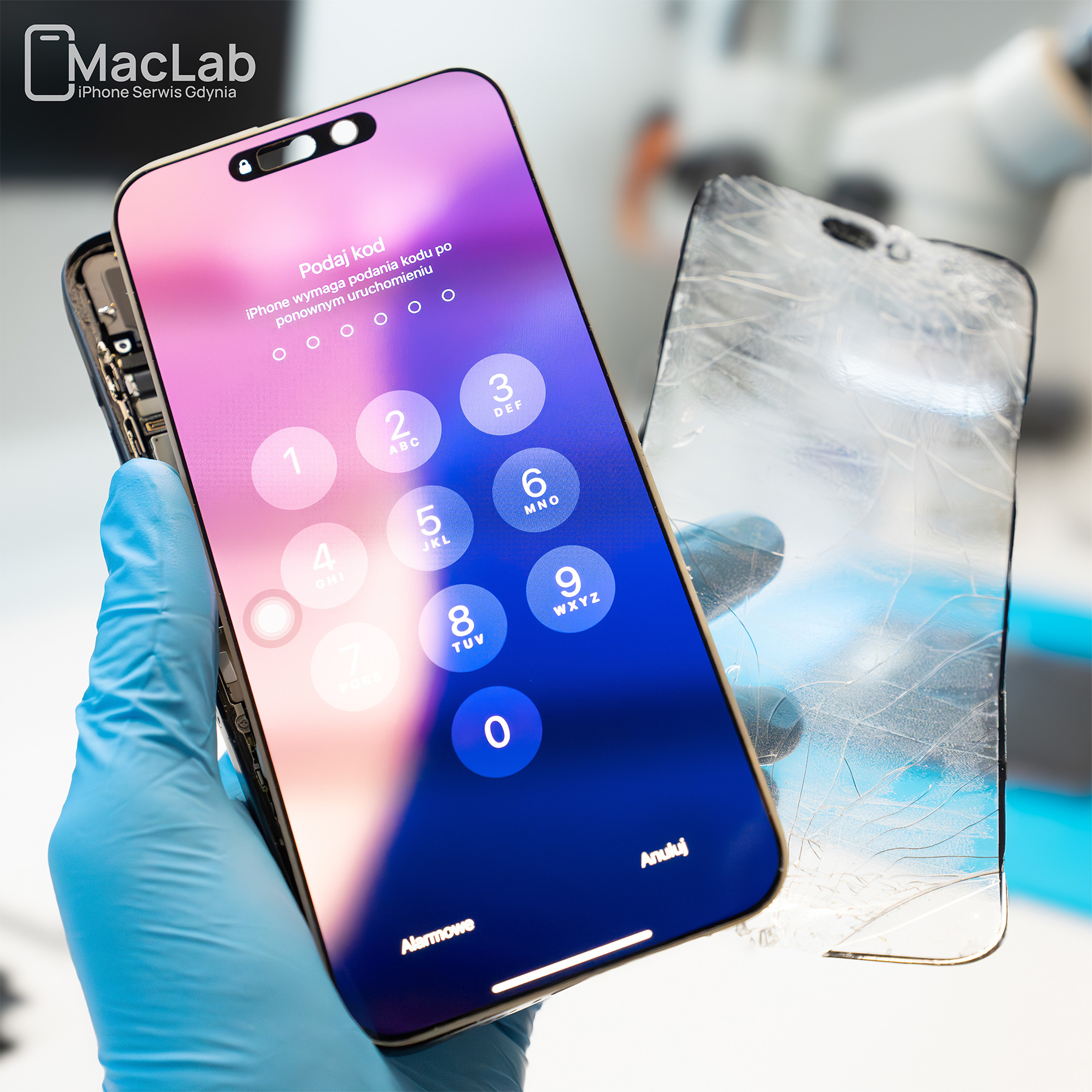 Wymiana szybki iPhone