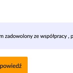 Ola Srocka - Pozytywna opinia klienta: 'Polecam, jestem zadowolony ze współpracy, praca wykonana w terminie i rzetelnie.' z datą 2025-07-15 i przyciskiem 'Napisz odpowiedź'.
