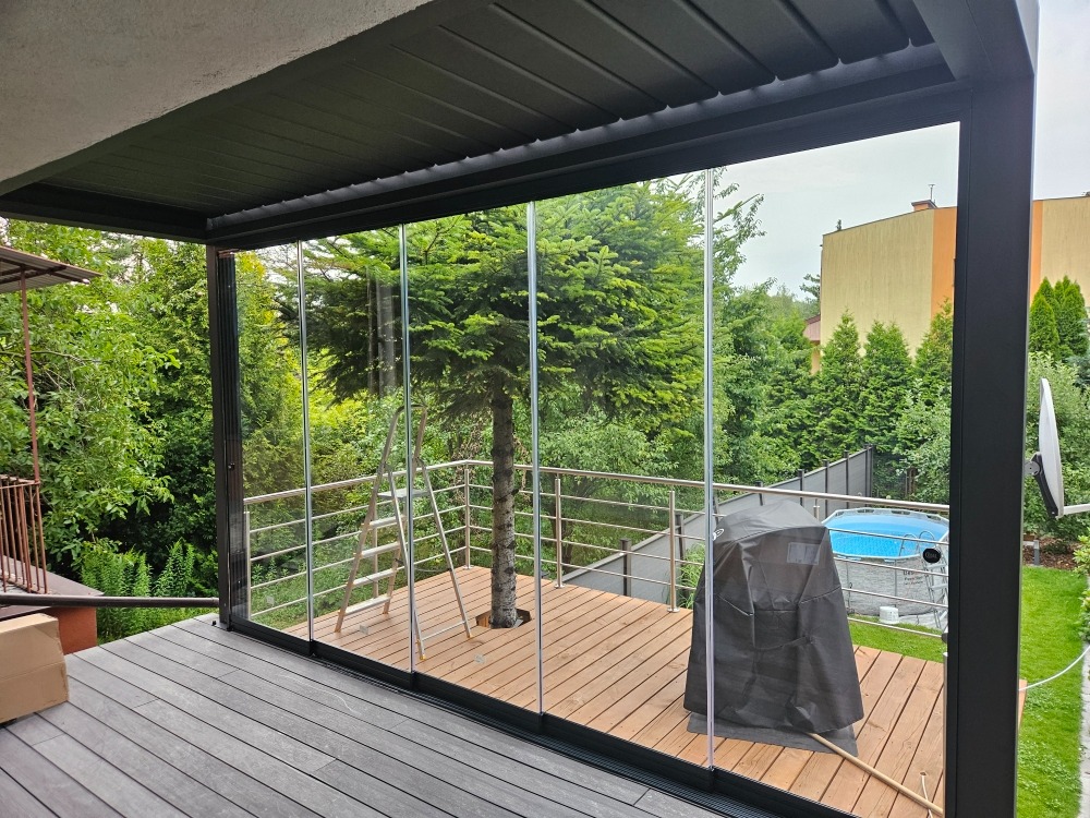 (realizacja) Szkło ramkowe przesuwne