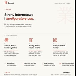 Zenlead - Grafika reklamowa Zenlead: strony internetowe i konfiguratory cen dla firm z produktami wariantowymi. Strona sama wycenia, strony znajdą klientów, mniej żmudnej roboty.