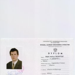 Tremba Rafał Tomaszewski - Dyplom UWM.