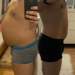 Mateusz Dylon- Trener Personalny - Trening domowy we współpracy online aż -20 kg w 4 miesiące, Mateusz nie odpuszczał treningów i poszedł za ciosem.