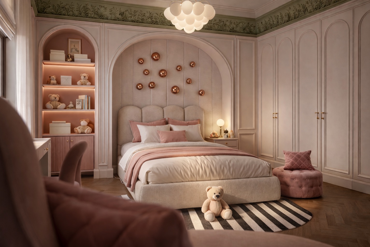 Pokój dziecięcy dla małej księżniczki.