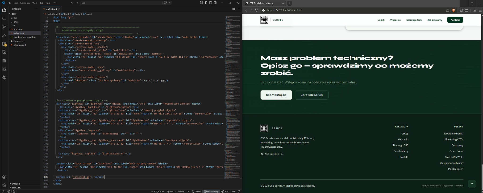 Usługi informatyczne.