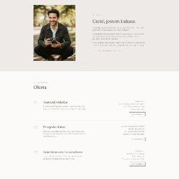 Dominik Bernardt - Strona internetowa fotografa ślubnego z portfolio, ofertą sesji indywidualnych i biznesowych, procesem współpracy i opiniami klientów. Minimalistyczny design.
