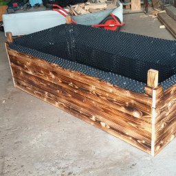 Tom-bud - Skrzynia drewniana (warzywniak)opalana +folia kubełkowa