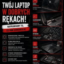 ALT-TAB Serwis Komputerowy Naprawa Laptopów - Naprawa laptopów ALT-TAB: zbita matryca, uszkodzony zawias, zalanie, wymiana klawiatury, awarie sprzętowe. Szybka i profesjonalna naprawa w Gdańsku.