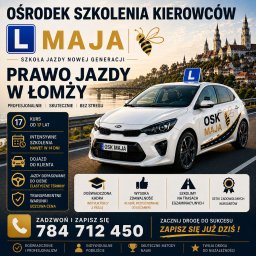 Ośrodek Szkolenia Kierowc&oacute;w "Maja " Daniel Szymborski. Prawo jazdy Łomża. - Szkolenia Wyliny-Ruś