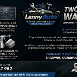 LennyAuto - Warsztat samochodowy LennyAuto: mechanika, diagnostyka, blacharstwo i sprzątanie. Zadbamy o Twój samochód sprawnie, fachowo i uczciwie. Zadzwoń!