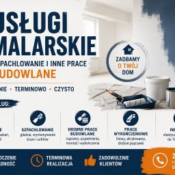 Just Car Mikołaj Nowicki - Grafika reklamowa usług malarskich i budowlanych: malowanie ścian, szpachlowanie, drobne prace budowlane, prace wykończeniowe. Solidnie, terminowo, czysto.