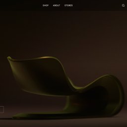 Tim Mach - Minimalistyczny design krzesła TM Seating Collection na stronie internetowej. Stonowana kolorystyka, nowoczesny kształt, przyciągający wzrok element wyposażenia wnętrz.