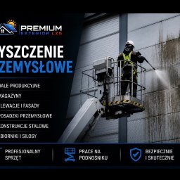 Premium Exterior LZG sp. z.o.o. - Czyszczenie hal, elewacji i obiektów przemysłowych z podnośnika.