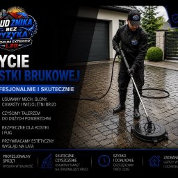 Premium Exterior LZG sp. z.o.o. - Skuteczne mycie kostki brukowej talerzem do dużych powierzchni.