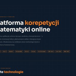 Artur Borkowski - Strona internetowa platformy korepetycji online z systemem rezerwacji i płatności, zbudowana w architekturze kontenerowej z użyciem Django, Vue, Docker i PostgreSQL.