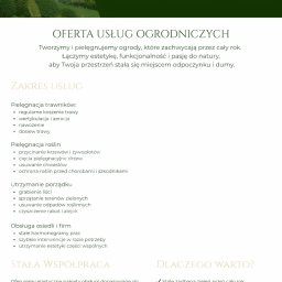 Piryt Garden - Oferta usług ogrodniczych: pielęgnacja trawników, roślin, utrzymanie porządku, obsługa osiedli i firm. Stała współpraca. Estetyczny wygląd terenów.