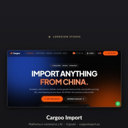 Lendzion Studio - Cargoo Import — case study (kafelek prezentacyjny)