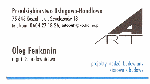 ARTE PUH Oleg Fenkanin - Architekt Koszalin