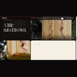 DIAG REC - Zrzut ekranu strony internetowej 'ambiera' z eleganckim układem, prezentujący lampę 'Garden Pendant' z onyksu i mosiądzu, z opcjami językowymi EN/PL.