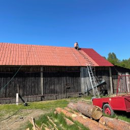 SERVICE CONSTRUCTION Sp. z o.o. - Mycie i malowanie starej ,zdrowej stodoły :)