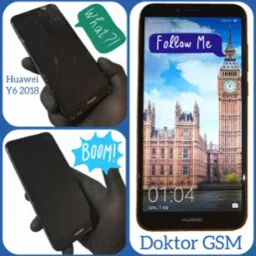 Huawei Y6 2018 - zbita szybka. Naprawa wyświetlacza z ekranem dotykowym. Wymiana uszkodzonego wyświetlacza.