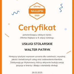 Usługi Stolarskie Walter Patryk - Opłacalne Mycie Dachówki Nowy Sącz
