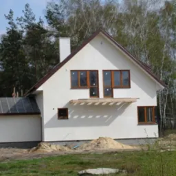 Dom szkieletowy z użytkowym poddaszem w Zagościńcu