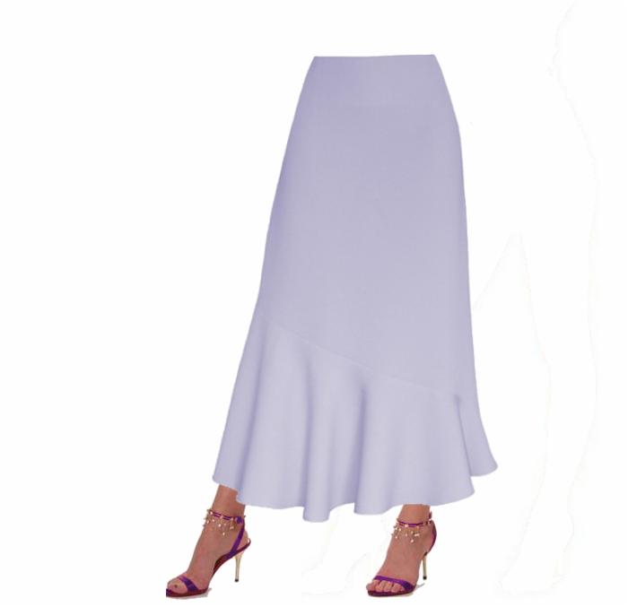 Klasyczna z falbaną, maxi