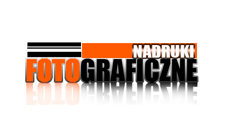 Logo firmy z Warszawy specjalizującej się w nadrukach fotograficznych na gadżetach, z wyraźnie zaznaczonymi słowami 'NADRUKI FOTOGRAFICZNE'.