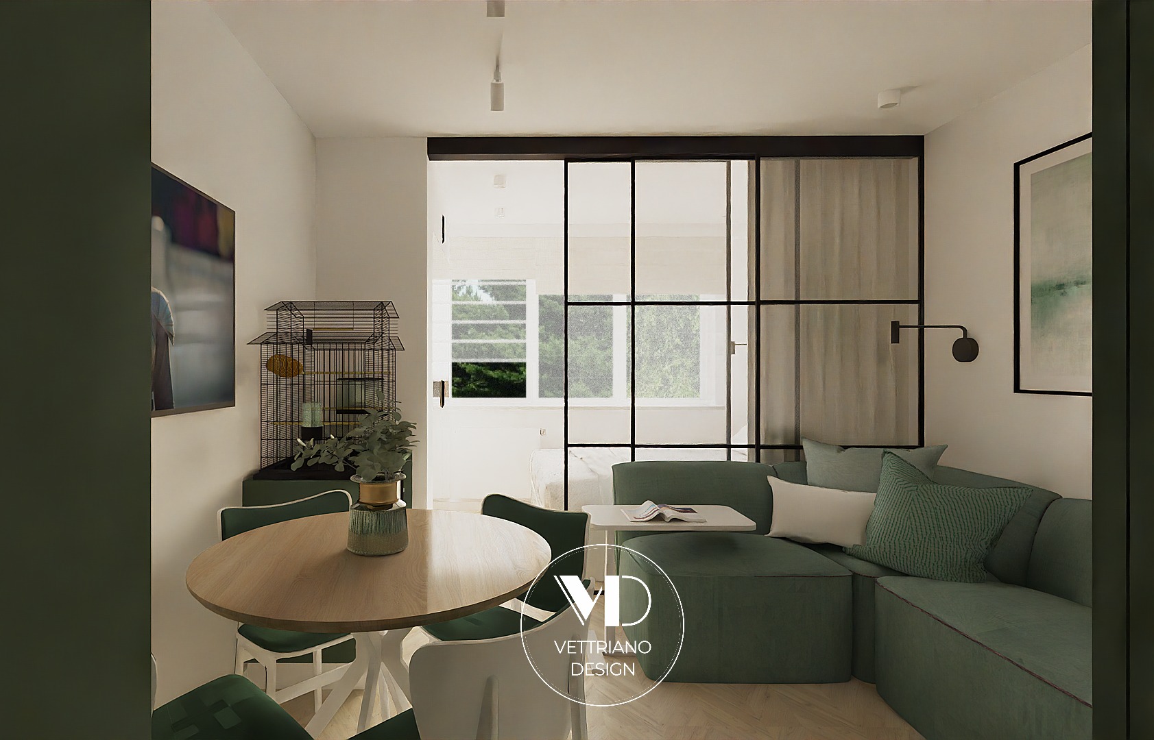 Salon / Kompleksowy projekt wnętrz mieszkania w Krakowie