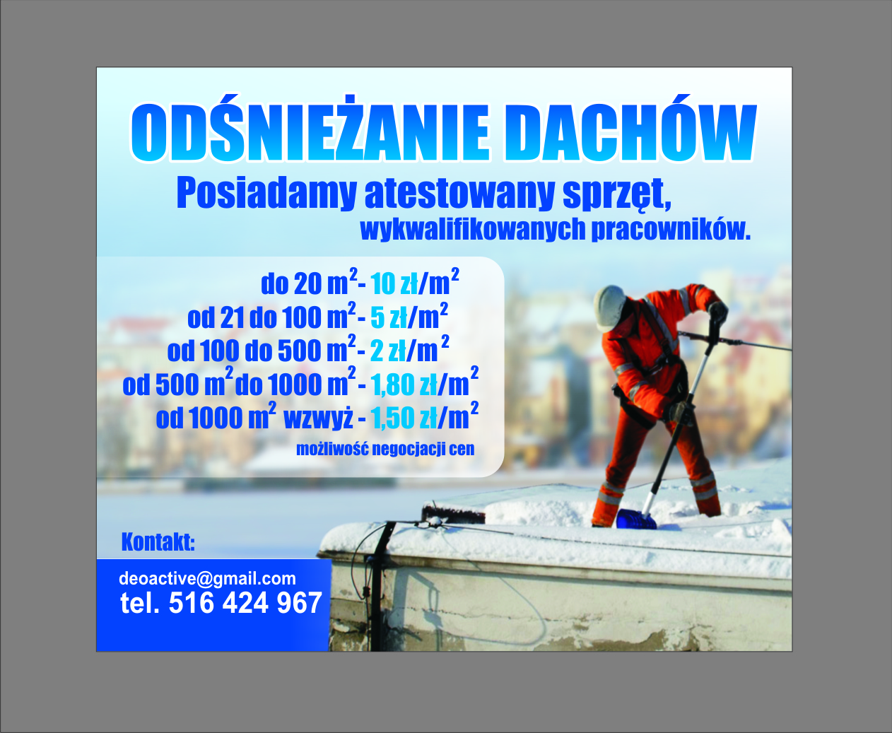 Odśniezanie Dachów