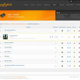 Panel administracyjny systemu CMS z listą kategorii produktów: Bonsai ogrodowe, Rośliny formowane, Drzewa alejowe, Duże solitery, Żywopłoty, Sadzonki drzew, Akcesoria do sadzenia drzew.