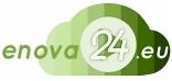 Logo firmy enova24.eu w kształcie chmury z zielonym gradientem.