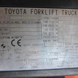 Toyota 7FGF 20, 2t, 2007, gaz