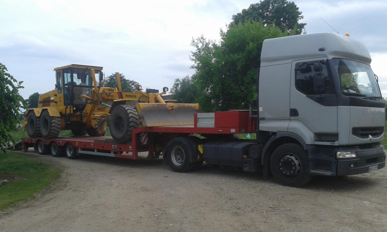 Transport maszyn budowlanych