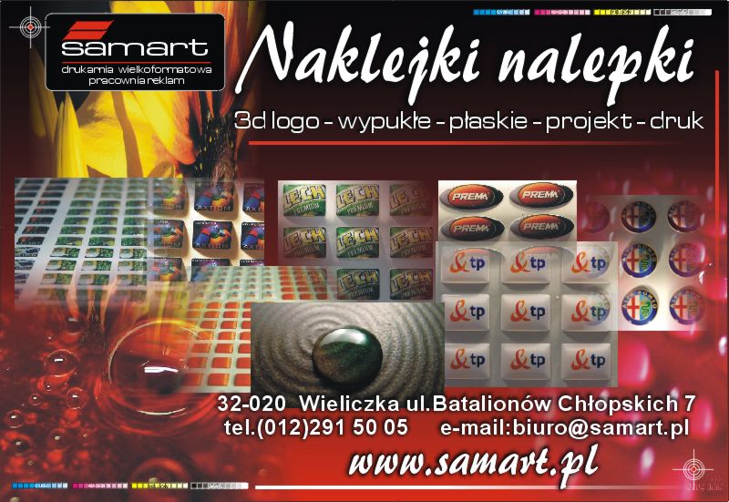 Naklejki nalepki wypukłe 3D LOGO, nalepki naklejki foliowe_etykiety samoprzylepne_druk na foliach