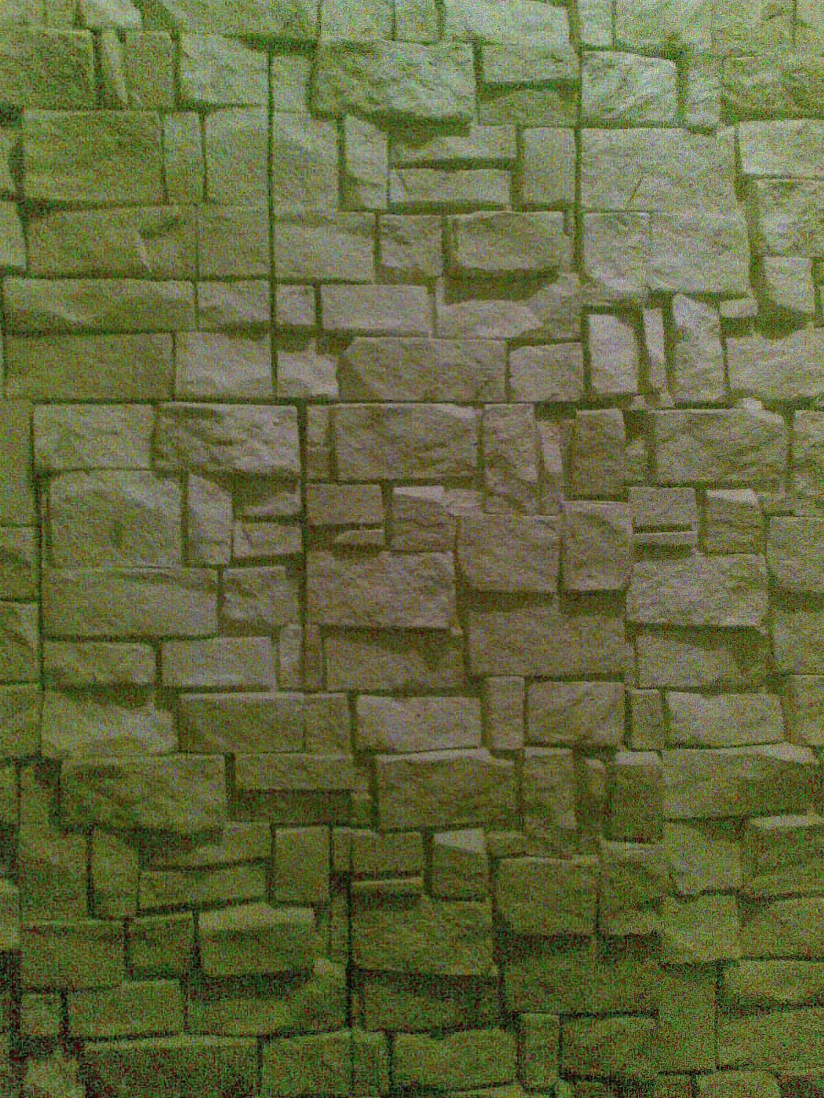 Elewacja z płytek kamiennych o nieregularnych kształtach i fakturze, imitująca mur z naturalnego kamienia.