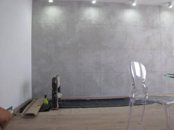 Beton dekoracyjny - salon