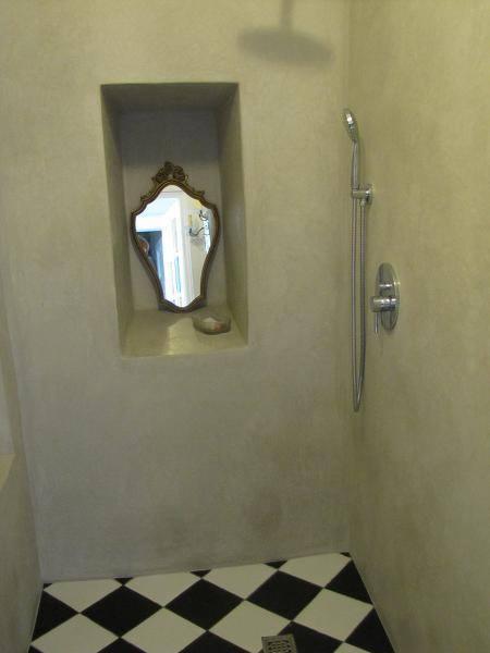 Tadelakt ( wodoodporny tynk) w łazience