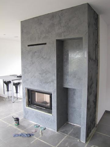 Stiuk wenecki na kominku