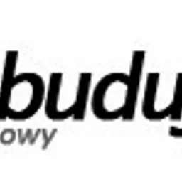 Logo sklepu internetowego 'Taniobuduj.pl' z czerwonym napisem 'Tanio' i czarnym 'buduj.pl', poniżej napis 'sklep internetowy' i szare bloki w tle.