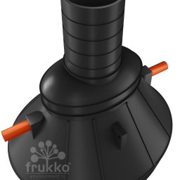 Oczyszczalnia 2000 l na zbiorniku typu NEO . Tylko 78 cm od dna zbiornika do rury wlotowej , co umożliwia montaż w płytkim wykopie. Nadstawka regulowana teleskopowo o wysięgu do 135 cm od rury wlotowej.