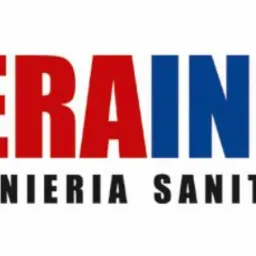 Logo firmy TERAINST Inżynieria Sanitarna z czerwonym i niebieskim napisem na białym tle.